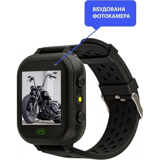 Дитячий смарт-годинник AmiGo GO009 Camera+LED WIFI Black