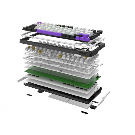 Клавіатура бездротова Hator Hellyberry HK75 Wireless White/Violet
