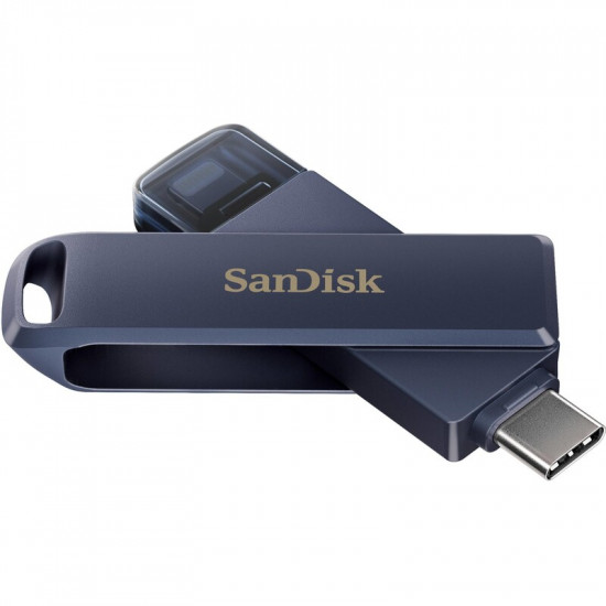Флеш-накопичувач USB 128GB Type-C/Lightning SanDisk Phone Drive for iPhone Metallic Sky (SDIXD0N-128G-GN6NE)