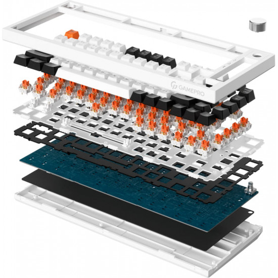 Клавіатура бездротова GamePro Asgard Valhalla MK160W Pro White