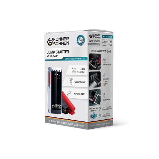 Пусковий пристрій для автомобілів Konner&Sohnen KS JS-1400 18000 mAh