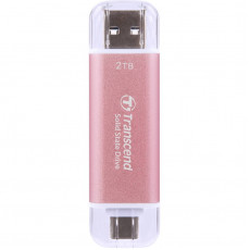Накопичувач зовнішній SSD USB Type-A/Type-C 2ТB Transcend ESD310P Pink (TS2TESD310P)