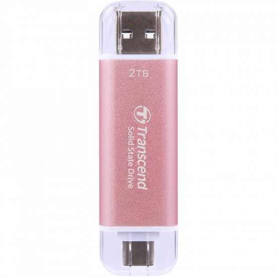 Накопичувач зовнішній SSD USB Type-A/Type-C 2ТB Transcend ESD310P Pink (TS2TESD310P)