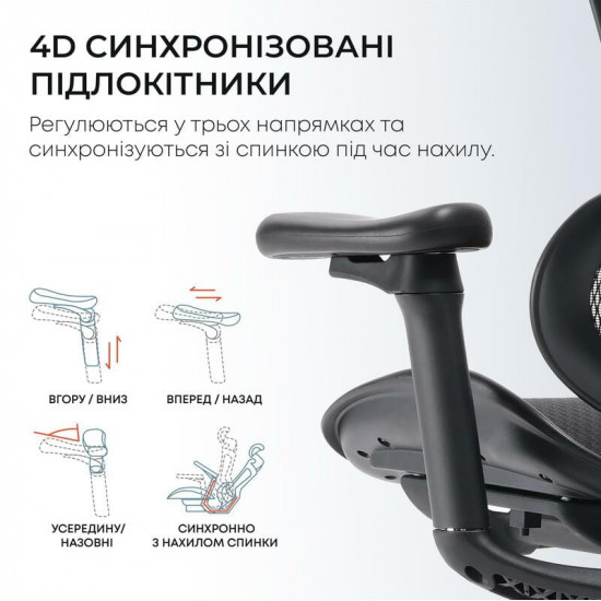 Крісло офісне Sihoo Doro C300L Mesh Black (DORO-C300L-A3-101)