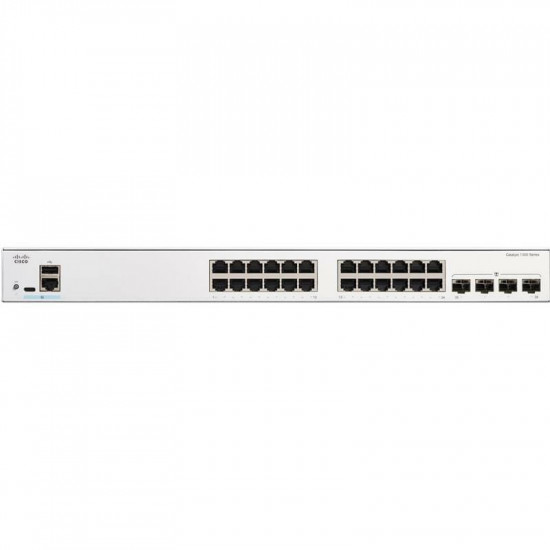 Комутатор Cisco Catalyst C1300-24T-4G (24хGE, 4xGE SFP, USB, керований)