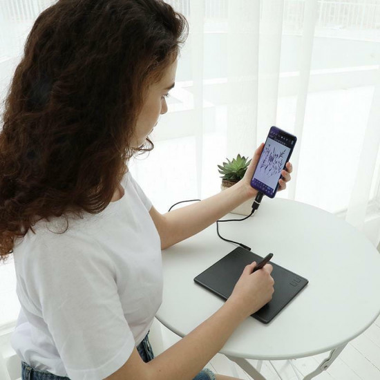 Графічний планшет Huion HS64 + рукавичка