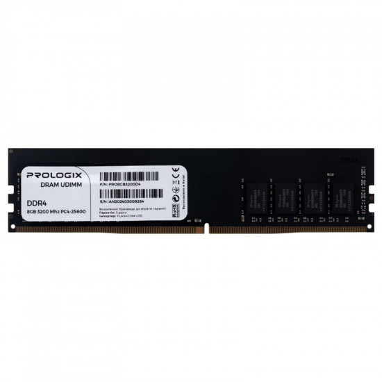 Модуль пам`ятi DDR4 8GB/3200 Prologix (PRO8GB3200D4)