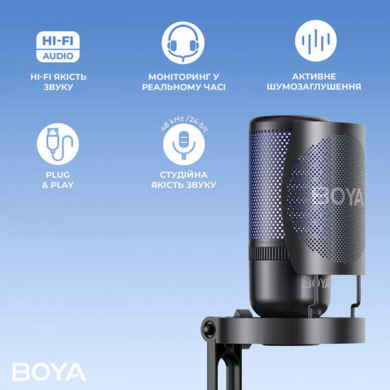 Мікрофон BOYA K9 RGB Black