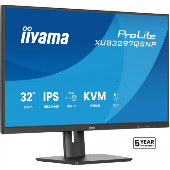 Монітор Iiyama 31.5" ProLite XUB3297QSNP-B1 IPS Black 100Hz