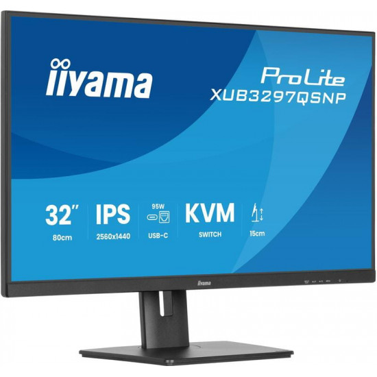 Монітор Iiyama 31.5" ProLite XUB3297QSNP-B1 IPS Black 100Hz
