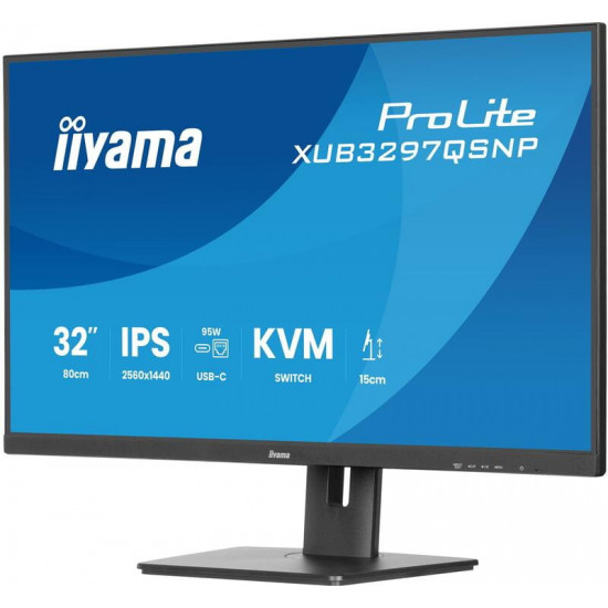 Монітор Iiyama 31.5" ProLite XUB3297QSNP-B1 IPS Black 100Hz