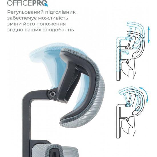 Крісло офісне Officepro Elegant OC660-B-DG-DG Black/Dark Gray