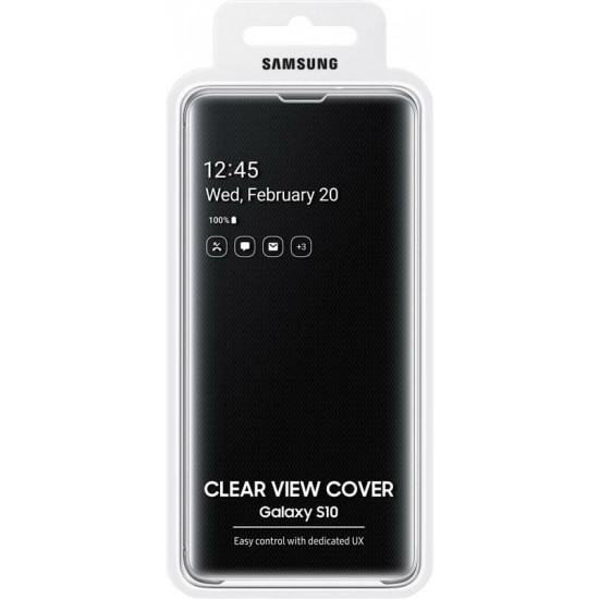Чохол-книжка Samsung Clear View Cover для Samsung Galaxy S10 SM-G973 Black (EF-ZG973CBEGRU)
