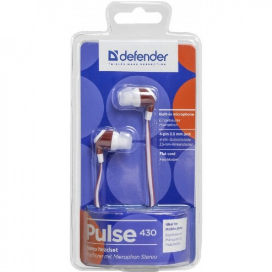 Гарнiтура Defender Pulse 430 White/Red (63433)