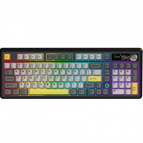 Клавіатура бездротова Ajazz AK980 V2 Maillard Switch Black (AK980-V2-M-BGY)