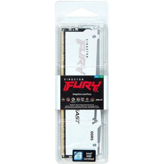 Модуль пам`ятi DDR5 32GB/5600 Kingston Fury Beast RGB XMP (KF556C40BWA-32)