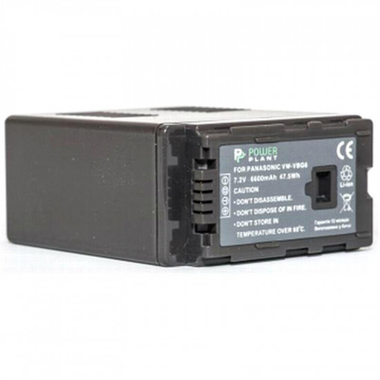 Акумулятор PowerPlant Panasonic VW-VBG6 6600mAh (DV00DV1279)