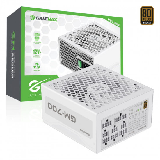 Блок живлення GameMax GM-700 Modular 700W White
