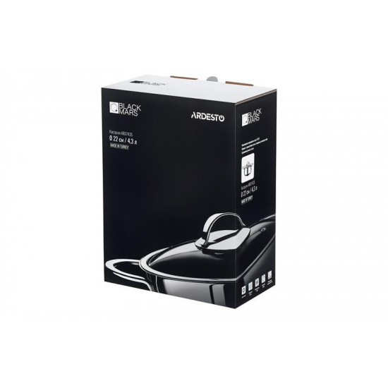 Каструля Ardesto Black Mars 22 см 4.3 л (AR0743S)