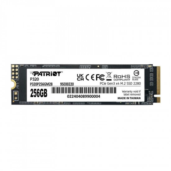 Накопичувач SSD  256GB Patriot P320 M.2 2280 PCIe 3.0 x4 NVMe TLC (P320P256GM28)