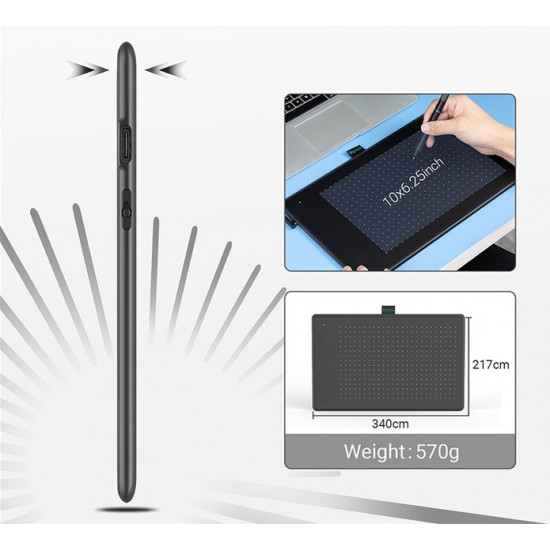 Графічний планшет Parblo Ninos N10 Black