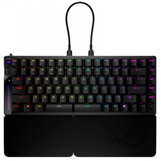Клавіатура бездротова Asus ROG Falcata Split Magnetic Switch EN RGB Black (90MP043H-BKUA20)