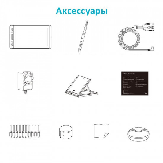 Графічний монітор Huion Kamvas Pro 12 + рукавичка