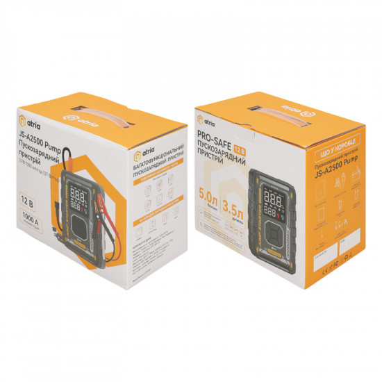 Пусковий пристрій для автомобілів Atria JS-A2500 Pump 8000 mAh