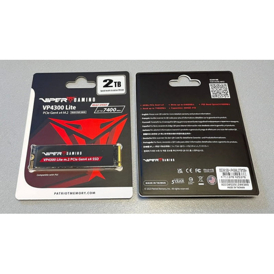 Накопичувач SSD 2TB Patriot VP4300 Lite M.2 2280 PCIe 4.0 x4 (VP4300L2TBM28H)