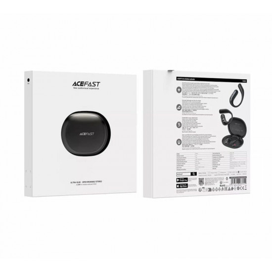 Bluetooth-гарнітура Acefast FA002 ANC Black (6974316283621)