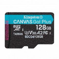 Карта пам`яті MicroSDXC  128GB UHS-I/U3 Class 10 Kingston Canvas Go! Plus R200/W200MB/s (SDCG4/128GBSP)