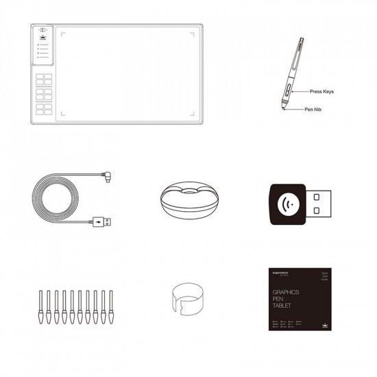 Графічний планшет Huion Giano WH1409 V2 + рукавичка