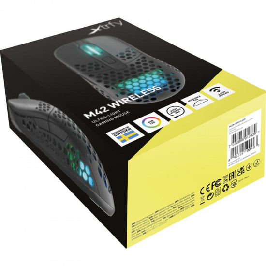 Миша бездротова Xtrfy M42 Wireless RGB Black (M42W-RGB-BLACK)