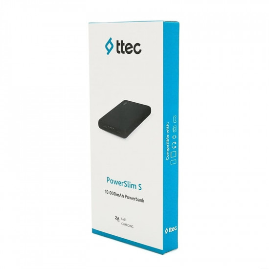 Універсальна мобільна батарея Ttec 10000mAh PowerSlim S Black (2BB135S)_promo
