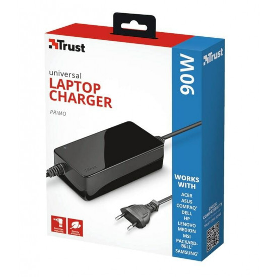 Блок живлення Trust Primo Universal Laptop 220V, 19V, 90W, 4.74А Black (22142)