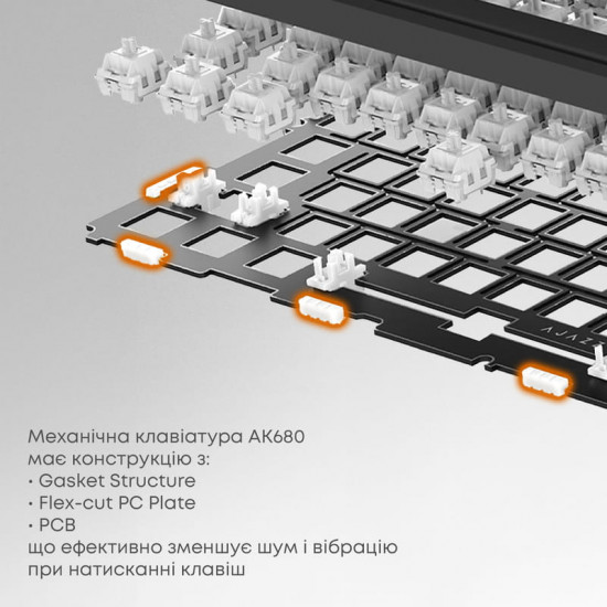 Клавіатура Ajazz AK680 Max Magnetic Switch Black (AK680-WM-B-A)