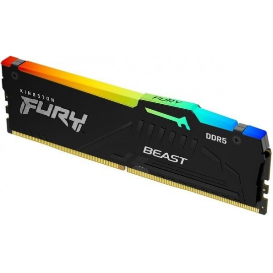 Модуль пам`ятi DDR5 16GB/5200 Kingston Fury Beast RGB (KF552C40BBA-16)