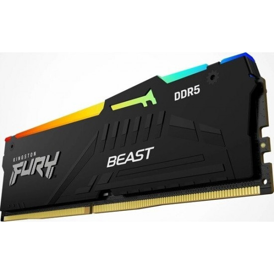 Модуль пам`ятi DDR5 16GB/5200 Kingston Fury Beast RGB (KF552C40BBA-16)