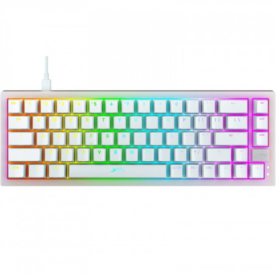 Клавіатура Xtrfy K5 RGB Kailh Red Hot-swap White (K5-RGB-CPT-TPWHITE-R-UKR)