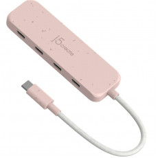 USB-хаб J5create 4 USB-C Red (JCH345ER-N)