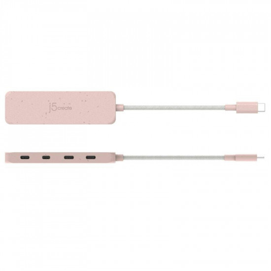 USB-хаб J5create 4 USB-C Red (JCH345ER-N)