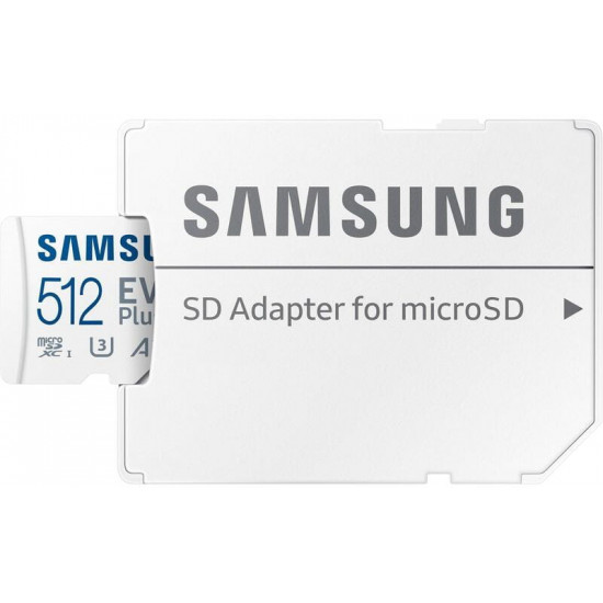 Карта пам`яті MicroSDXC  512GB UHS-I/U3 Class 10 Samsung Evo Plus R160MB/s + SD-адаптер (MB-MC512SA/EU)