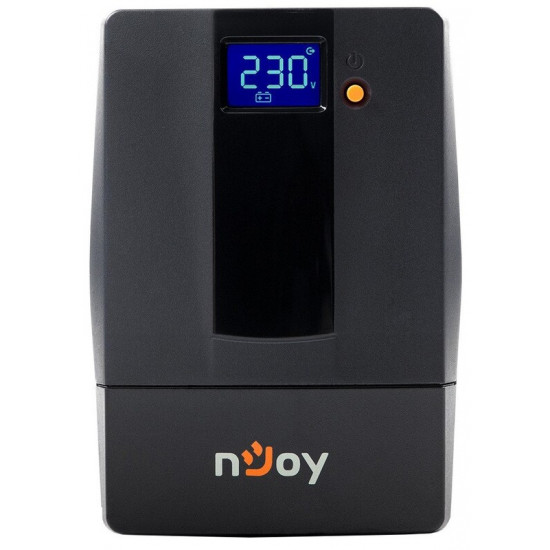 Джерело безперебійного живлення NJOY Horus Plus 600 (PWUP-LI060H1-AZ01B) Lin.int., AVR, 2 x евро, USB, LCD, пластик