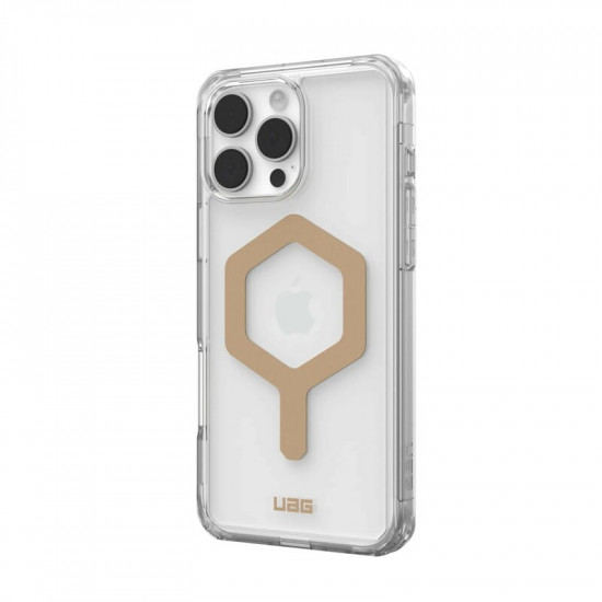 Чохол-накладка Urban Armor Gear Magsafe для Apple iPhone 16 Pro Max Plyo Ice/Gold (114481114381)