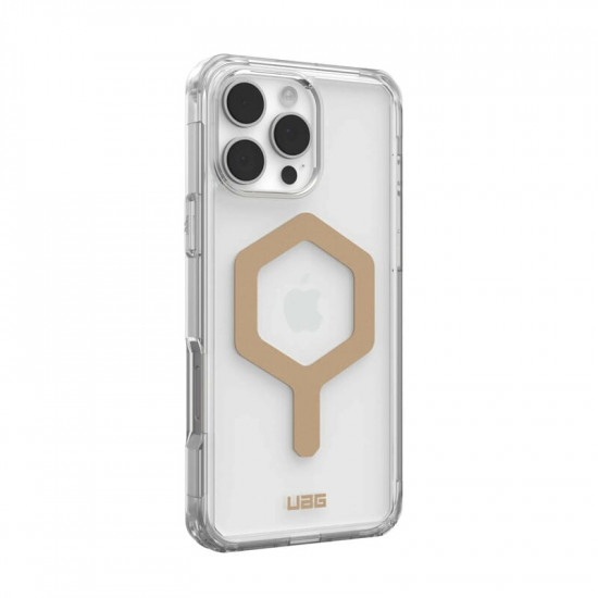 Чохол-накладка Urban Armor Gear Magsafe для Apple iPhone 16 Pro Max Plyo Ice/Gold (114481114381)