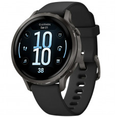 Смарт-годинник Garmin Venu 4 41mm Slate Bezel with Black Silicone Band (010-03013-02)