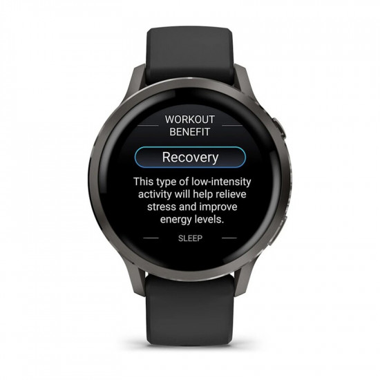 Смарт-годинник Garmin Venu 4 41mm Slate Bezel with Black Silicone Band (010-03013-02)