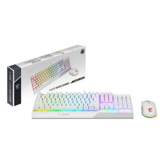 Комплект (клавіатура, миша) MSI Vigor GK30 Combo UA White