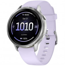 Смарт-годинник Garmin Venu 4 41mm Silver Bezel with Periwinkle Silicone Band (010-03013-01)