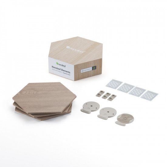 Додаткові панелі Nanoleaf Elements - Hexagons Expansion Pack Apple HomeKit, 3 шт. (NL52-E-0001HB-3PK)